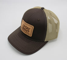 Load image into Gallery viewer, Stay Bent Premium Leather Patch 6-Panel Trucker Cap
