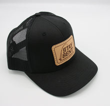 Load image into Gallery viewer, Stay Bent Premium Leather Patch 6-Panel Trucker Cap
