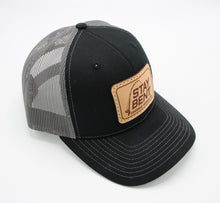 Load image into Gallery viewer, Stay Bent Premium Leather Patch 6-Panel Trucker Cap
