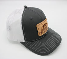 Load image into Gallery viewer, Stay Bent Premium Leather Patch 6-Panel Trucker Cap
