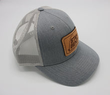 Load image into Gallery viewer, Stay Bent Premium Leather Patch 6-Panel Trucker Cap
