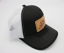 Load image into Gallery viewer, Stay Bent Premium Leather Patch 6-Panel Trucker Cap
