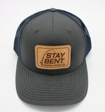 Load image into Gallery viewer, Stay Bent Premium Leather Patch 6-Panel Trucker Cap

