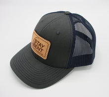 Load image into Gallery viewer, Stay Bent Premium Leather Patch 6-Panel Trucker Cap
