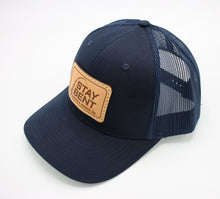 Load image into Gallery viewer, Stay Bent Premium Leather Patch 6-Panel Trucker Cap
