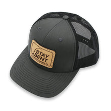Load image into Gallery viewer, Stay Bent Premium Leather Patch 6-Panel Trucker Cap
