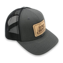 Load image into Gallery viewer, Stay Bent Premium Leather Patch 6-Panel Trucker Cap
